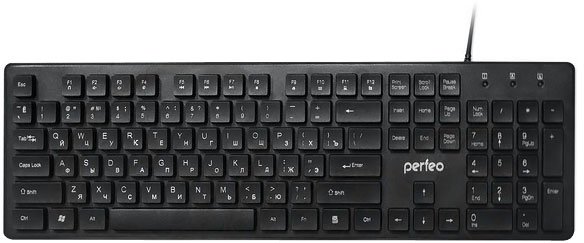 

Клавиатура Perfeo CONTENT PF-840-MM, мембранная, USB, черный (PF_4829), CONTENT PF-840-MM