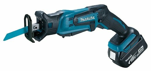 Сабельная пила Makita DJR185RME, аккумуляторная, подсветка, Li-Ion, 18 В, 4 А·ч