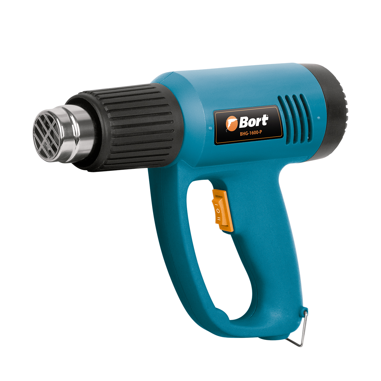 

Фен строительный Bort BHG-1600-P, сетевой, 1.5 кВт, от 300°C, до 500°C, до 450 л/м (91271051), BHG-1600-P