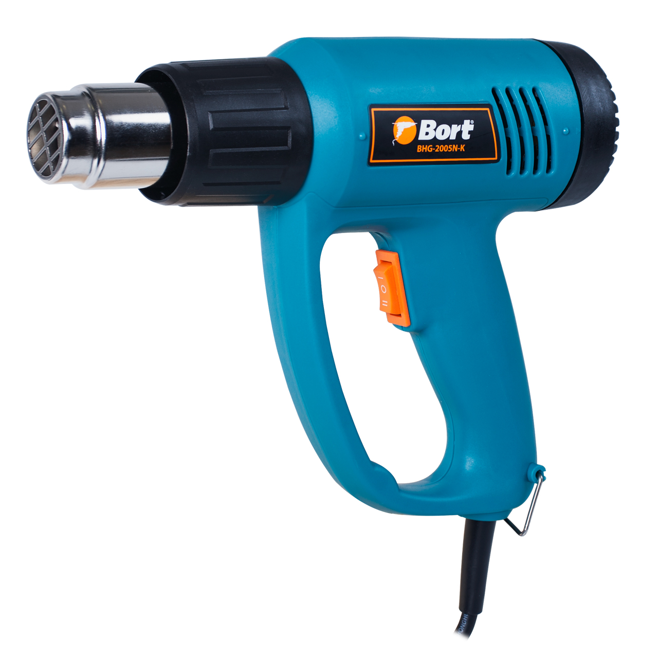 

Фен строительный Bort BHG-2005N-K, сетевой, 2 кВт, от 350°C, до 550°C, до 500 л/м, кейс (91271068), BHG-2005N-K