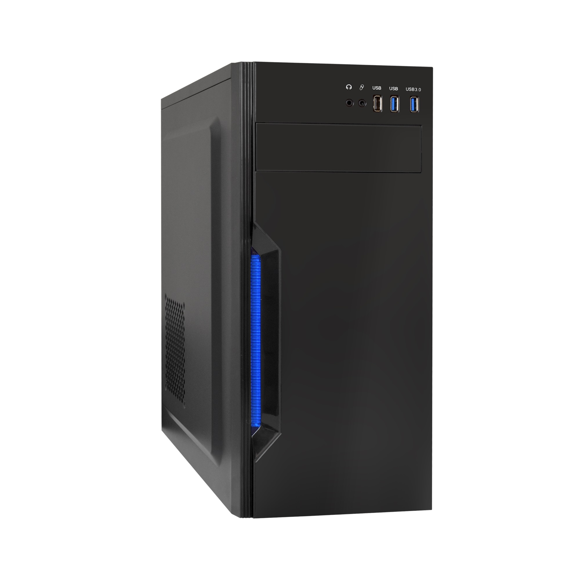 Корпус ExeGate XP-333U w/o PSU Black, ATX, Midi-Tower, 2xUSB 3.0, черный, без БП (EX283075RUS)