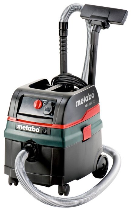 

Строительный пылесос Metabo ASR 25 L SC, сетевой, 1400Вт, влажная, сухая уборка, объем пылесборника 25л, мешок, диаметр шланга 35мм, длина шланга 3.2м, встроенная розетка, 11кг (602024000), ASR 25 L SC