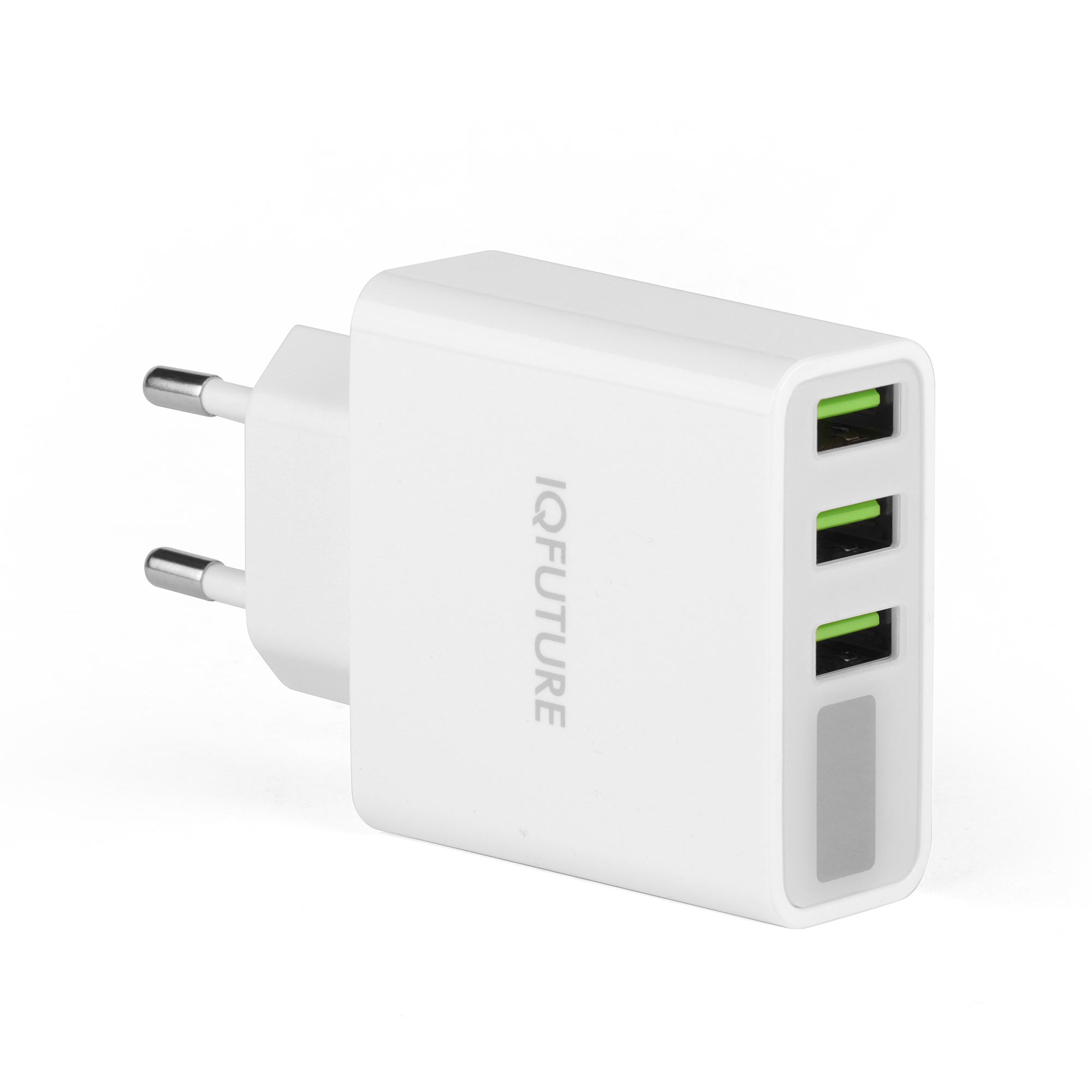 

Сетевое зарядное устройство IQfuture IQ-TA35, LED-экран, 3USB, 2.4A, белый, IQ-TA35