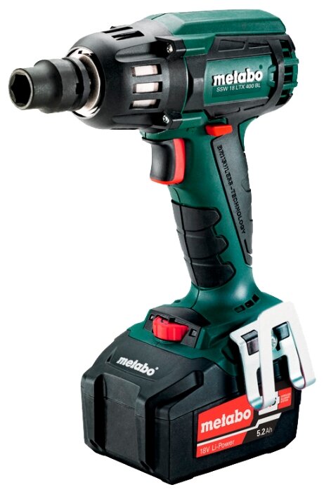 Гайковерт Metabo SSW 18 LTX 400 BL, аккумуляторный, ударный, 400 Н·м, квадрат 1/2