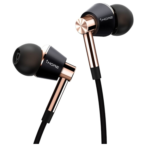 

Проводные наушники 1MORE Triple-Driver In-Ear, jack 3.5 мм, черный/золотистый (E1001-Gold), Triple-Driver In-Ear