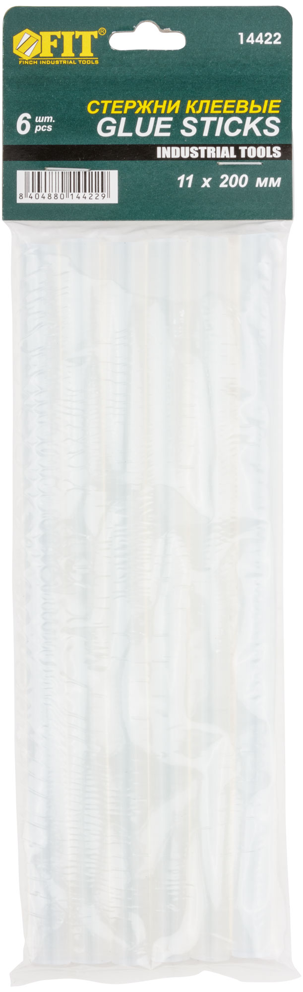 

Клеевые стержни FIT 11x200мм, прозрачный, 6шт., пакет (14422)