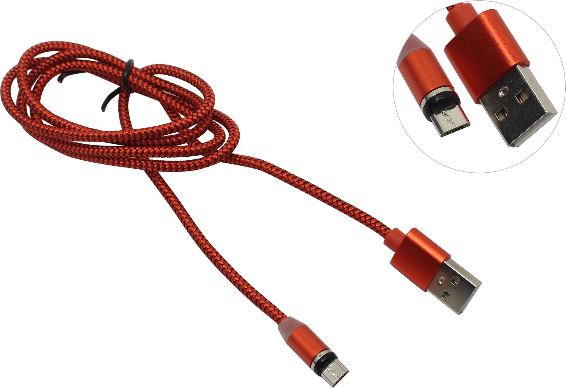

Кабель Jet.A USB-USB micro-B, магнитный, только для зарядки, 1м, красный (JA-DC26 1m Red)