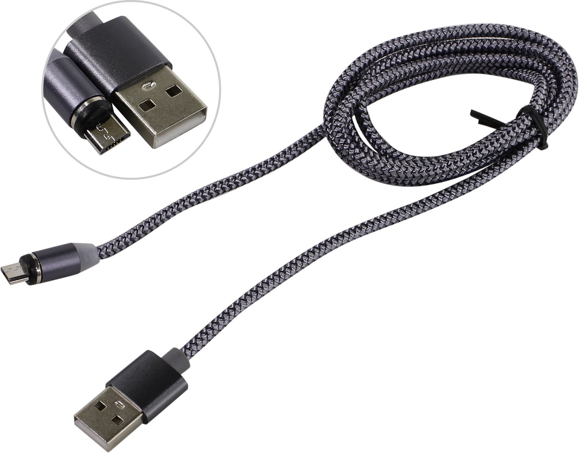 

Кабель Jet.A USB-USB micro-B, магнитный, только для зарядки, 1м, серый (JA-DC26 1м Gray)