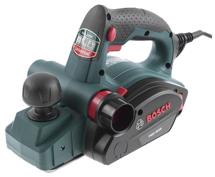 

Электрорубанок BOSCH PHO 2000, 680 Вт, 19500 об/мин, сетевой, глубина строгания 2 мм, глубина выборки паза до 8 мм, ширина строгания 8.2 см, 2.6 кг (06032A4120), PHO 2000