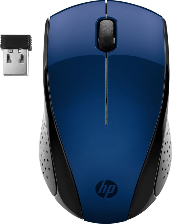 Мышь беспроводная HP 220, 1200dpi, оптическая светодиодная, USB, синий (7KX11AA)