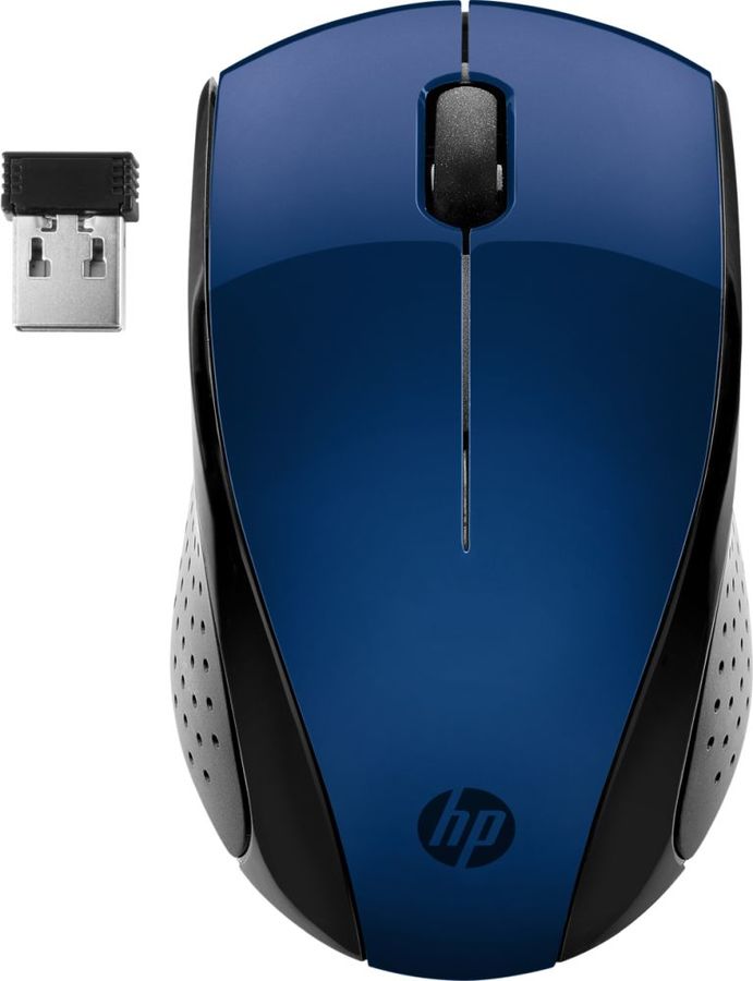 Мышь беспроводная HP 220 1200dpi оптическая светодиодная USB синий 7KX11AA 2000₽