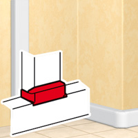 Отвод Legrand для односекционных кабель-каналов DLP 35х80/105, 50х80/150