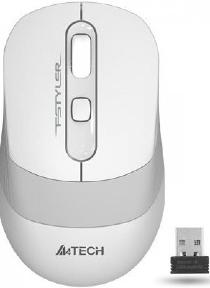 Мышь A4Tech Fstyler FG10, USB, белый/серый