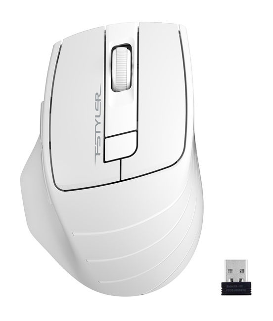 

Мышь беспроводная A4Tech Fstyler FG30, 2000dpi, оптическая светодиодная, USB, белый/серый, Fstyler FG30