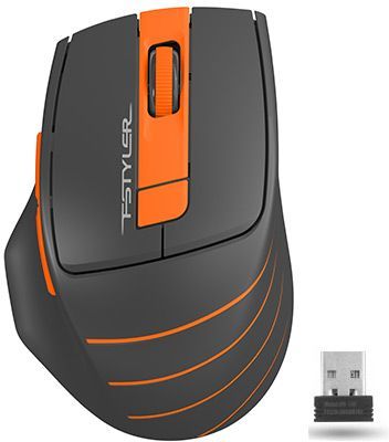 

Мышь беспроводная A4Tech Fstyler FG30, 2000dpi, оптическая светодиодная, USB, серый/оранжевый, Fstyler FG30