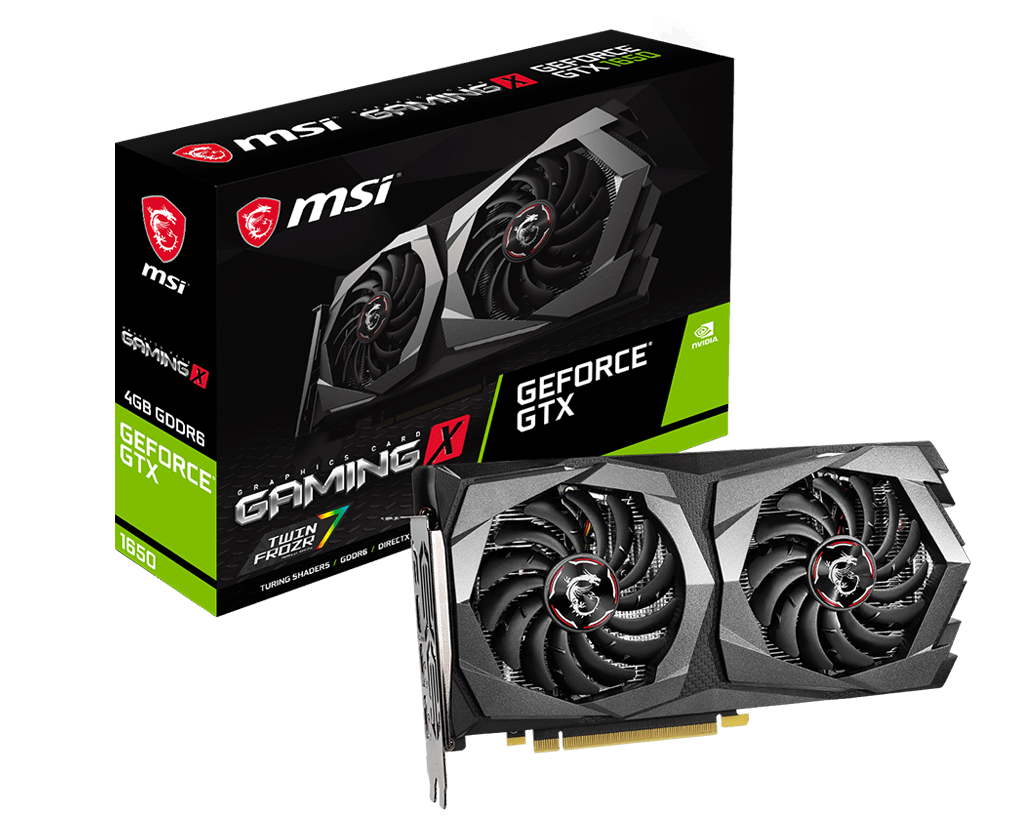 Видеокарта MSI NVIDIA GeForce GTX1650 D6 GAMING X, 4Gb DDR6, 128bit, PCI-E, HDMI, 2DP, Retail (GTX 1650 D6 GAMING X) - фото 1