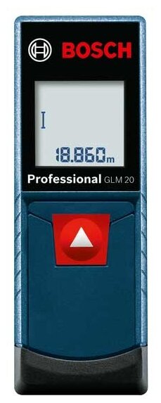Дальномер лазерный, от 15см, до 20м, точность до 3мм, батарейки, BOSCH Professional GLM 20 (0601072E00)