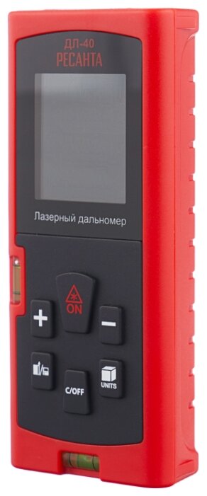 

Дальномер лазерный, от 5см, до 40м, точность до 2мм, батарейки, РЕСАНТА ДЛ-40 (61/10/515), ДЛ-40
