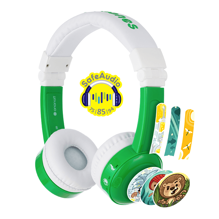 

Проводные наушники Onanoff BuddyPhones InFlight, mini jack 3.5 mm, зеленый (BP-IF-GREEN-01-K), BuddyPhones InFlight
