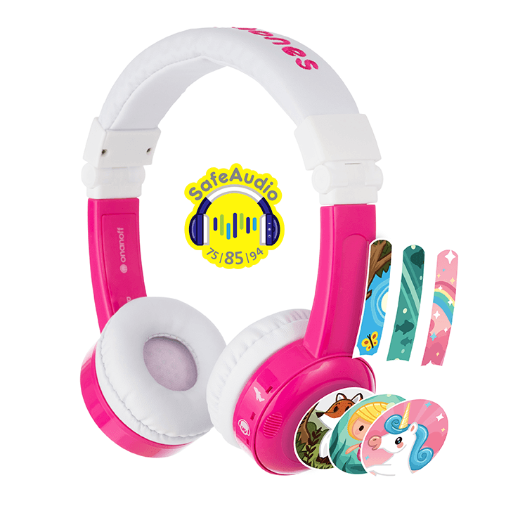 

Проводные наушники Onanoff BuddyPhones InFlight, mini jack 3.5 mm, розовый (BP-IF-PINK-01-K), BuddyPhones InFlight