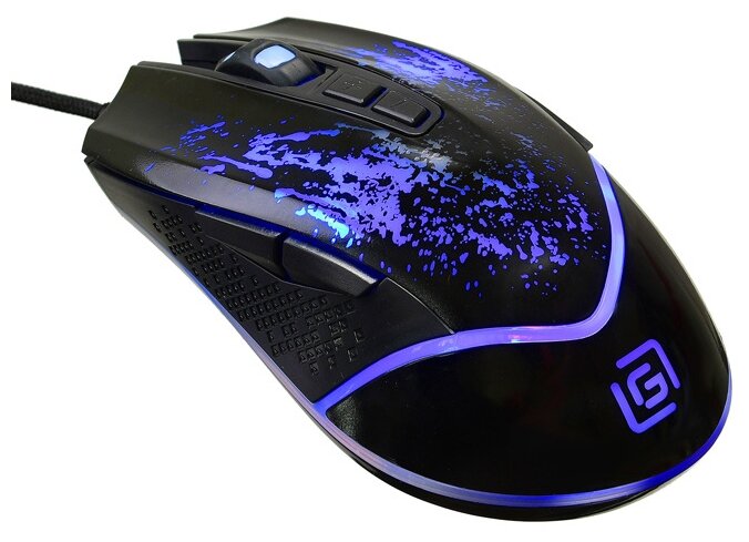 

Мышь проводная Oklick 888G, 3200dpi, оптическая светодиодная, USB, черный (1103513), 888G
