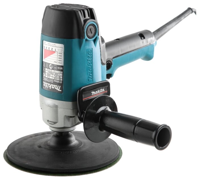 

Полировальная машина Makita GV7000C, сетевая, M14, 900Вт, 2000 об/мин, макс. диаметр диска 180 мм, регулировка оборотов, 2 кг, GV7000C