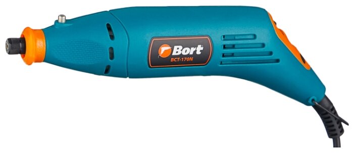 Гравер Bort BCT-170N, сетевой, 170Вт, 32000 об/мин, фиксация шпинделя, регулировка частоты вращения, кейс, 650г (93727796)