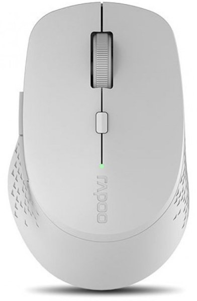 

Мышь беспроводная Rapoo M300, 1600dpi, оптическая светодиодная, Wireless, USB, светло-серый (18047), M300