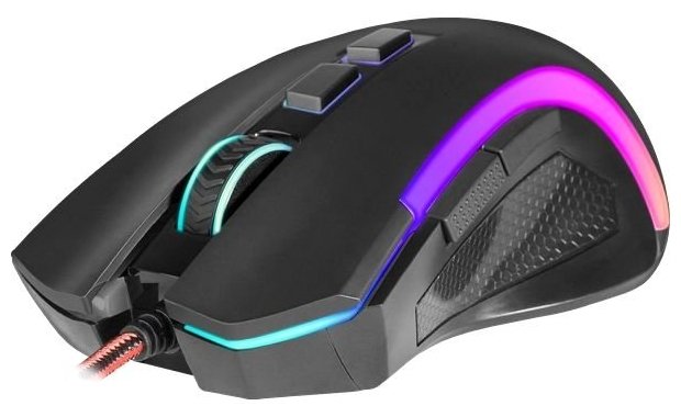 

Мышь проводная Redragon Griffin, 7200dpi, оптическая светодиодная, USB, черный (75093), Griffin