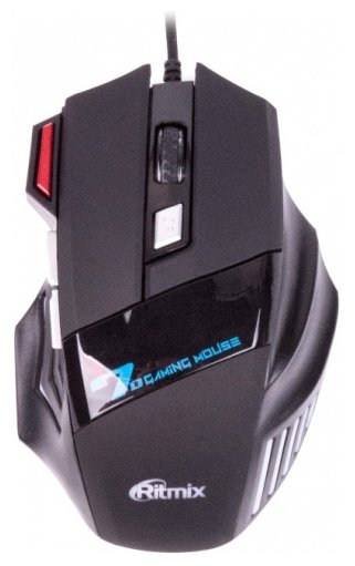Мышь проводная Ritmix ROM-345, 2400dpi, оптическая светодиодная, USB, черный