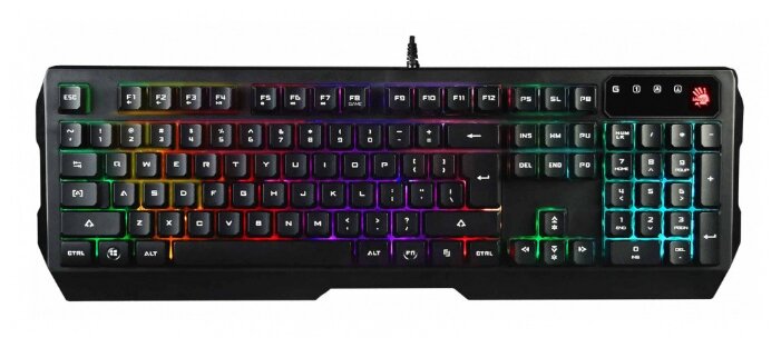 

Клавиатура проводная A4Tech Bloody Q135 Neon, мембранная, подсветка, USB, черный, Bloody Q135 Neon