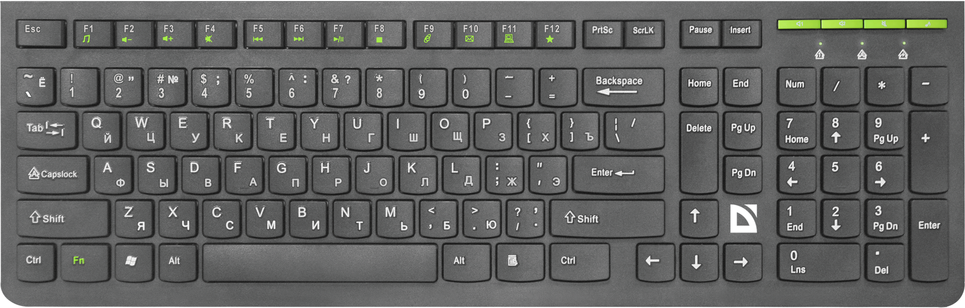 

Клавиатура беспроводная Defender ULTRAMATE SM-536, мембранная, USB, черный (45536), ULTRAMATE SM-536