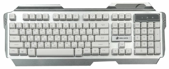 

Клавиатура проводная Dialog Gan-Kata KGK-25U, мембранная, подсветка, USB, серебристый, Gan-Kata KGK-25U