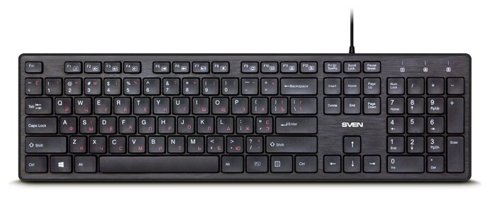 

Клавиатура проводная Sven KB-E5800, мембранная, USB, черный (SV-017033), KB-E5800