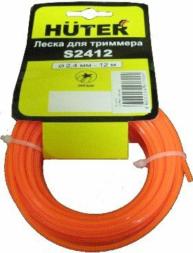 Леска триммерная HUTER S2412, звезда 2.4 мм x 12 м для GGT-800S(T), GGT-1000S(T), GGT-1300S(T), GGT-1500S(T) (71/2/12)