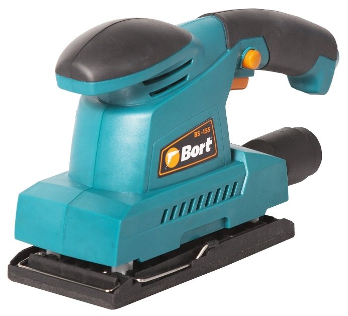 

Вибрационная шлифмашина Bort BS-155, сетевая, 150 Вт, 10000 кол/мин, лента 24 см x 9 см, пылесборник, 1.4 кг (91275622), BS-155