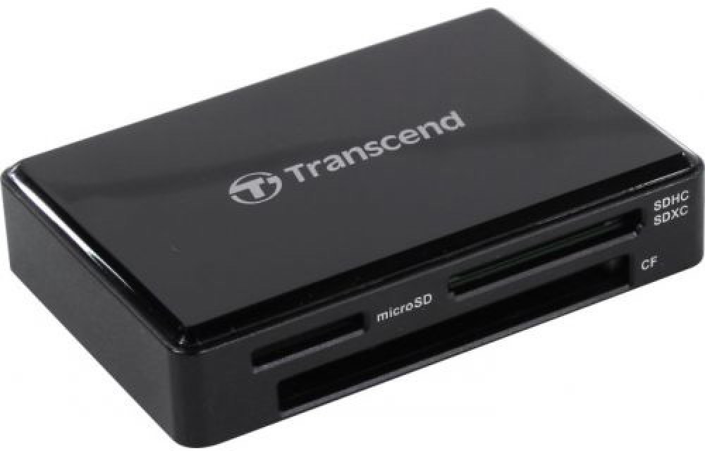 Картридер внешний Transcend TS-RDC8K2, SD/microSD/CF, USB Type-C, черный