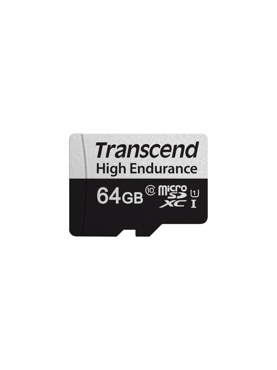 Карта памяти 64Gb microSDXC Transcend Class 10 UHS-I U1 + адаптер