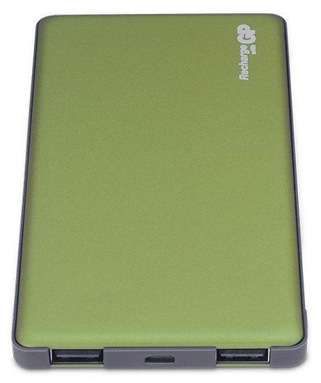 

Портативный аккумулятор (Powerbank) GP MP05MA,, 5000 мА·ч, 2xUSB, 2.1А, красный,оливковый (MP05MAG), MP05MA,