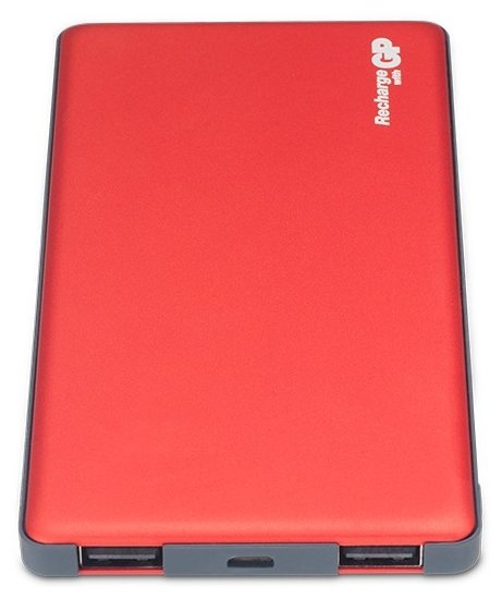 

Портативный аккумулятор (Powerbank) GP MP05MA,, 5000 мА·ч, 2xUSB, 2.1А, красный (MP05MAR), MP05MA,