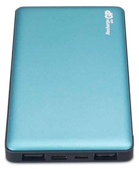 

Портативный аккумулятор (Powerbank) GP MP10MA, 10000mAh, 2xUSB, 3A, Type-C, синий (MP10MAT), MP10MA