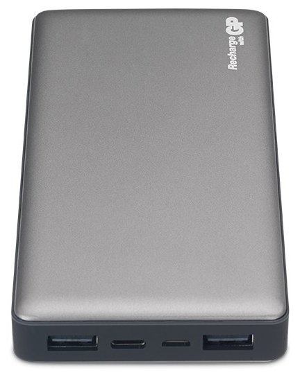 

Портативный аккумулятор (Powerbank) GP MP15MA, 15000mAh, 2xUSB, 3A, Type-C, серый (MP15MAGR), MP15MA