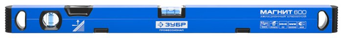 

Уровень ручной брусковый 60см, точность 0.5 мм/м, 2 глазка, магнитный, ЗУБР Профессионал МАГНИТ (34589-060), МАГНИТ