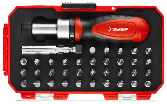 

Набор инструментов ЗУБР 25164-H37, предметов в наборе: 37 шт., пластиковый кейс (25164-H37), 25164-H37