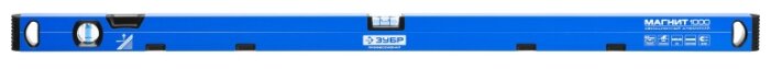 

Уровень ручной брусковый 1м, точность 0.5 мм/м, 2 глазка, магнитный, ЗУБР Профессионал МАГНИТ (34589-100), МАГНИТ