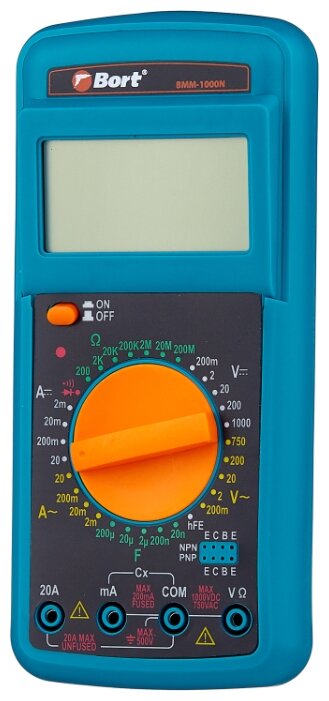 

Мультиметр Bort BMM-1000N (91271143), BMM-1000N