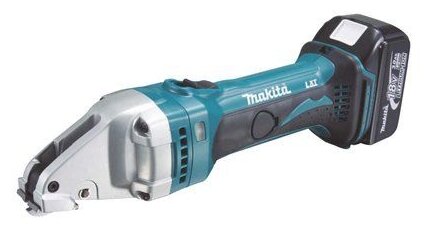 Электроножницы Makita DJS161RFE, 4300 об/мин, максимальная толщина материала 2.5мм, минимальный радиус резания 250мм, листовые, аккумуляторные, кейс, 2кг