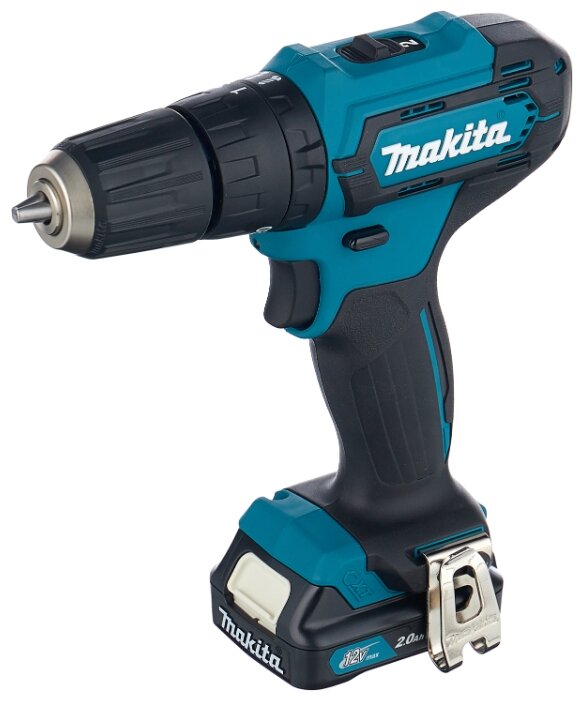 Дрель-шуруповерт Makita HP333DWAE 30 Н·м, аккумуляторный, 30 Н·м, 1700 об/мин, 12V, 2 А·ч, Li-Ion, два акб, быстрозажимной патрон, кейс, 1.2кг (HP333DWAE)