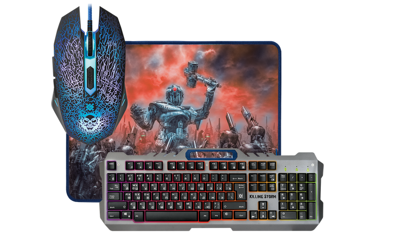 Клавиатура + мышь Defender Killing Storm MKP-013L, USB, черный (52013)