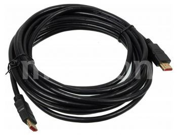 Кабель HDMI(19M)-HDMI(19M) v1.4, 5м, черный BURO (BHP HDMI V1.4 5M LOCK) - фото 1